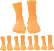 GARVALON 5 Sets Foot Molding Vinyl Puppets Interactive Finger Puppets for Halloween Parties Cosplay Fun and Storytelling Adorable Tiny Foot for Adults