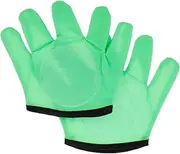 Generic 2pcs Outdoor Play Equipment Gloves Beach Games Paddle Ball Toss and Catch Ball Game Baseball Glove Beach Paddle Ball Sticky Balls Plush