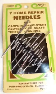 Penn 7 Home Repair Needles Carpet Upholstery, Tents, Gloves, Canvas, Car Seats