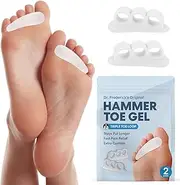 Dr. Frederick's Original 4 Piece Hammer Toe Treatment Set - Soft Gel Splints to Prevent Overlap