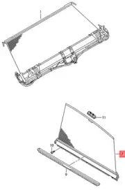 Genuine AUDI Sunlight Roller Blind For Door Window Black 8K5861333DMDF (for: Audi)