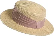 [Cauplse] Summer Classic Wide Brim Straw Hats for Women Packable Roll Up Floppy Bucket Hats Panama Travel Ladies Cruiser Summer Sunhat UPF 50+