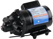 [Everflo] EF7000-BOX 7.0 GPM 12V Diaphragm Pump-1/2 FNPT Ports, Black