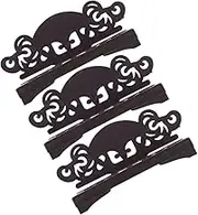 GARVALON 3Pcs Fan Display Holder Elegant Handheld Fan Stand Vintage Style Table Decor for Home Office Gallery Exhibition