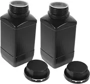 Hohopeti 2pcs Plastic Bottles Wide Mouth Laboratory Containers Leak Sealing for Chemicals Water and Personal Use