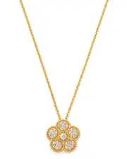 Roberto Coin 18K Yellow Gold Daisy Diamond Pendant Necklace, 17.5 - Exclusive
