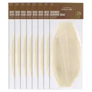 64pc Lemon & Lime Eco Wood 18.5cm Disposable Food Serving Boat Plate Catering