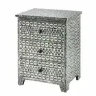 HAND MADE & CRAFTED SHELL INLAY MOROCCAN STYLE SIDE TABLE DECOR BEDSIDE TABLE