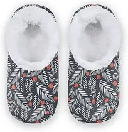 [Caihoyu] Home Shoes for Kids Girls Boys Fuzzy Fleece Anti-Skid Sole Lightweight House Slipper Socks Bedroom Home Office Travel Yoga