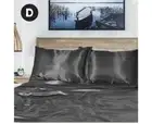 Double Size Grey 1000TC Silk Silky Feel Satin Sheet Set