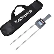 Portable Hay Dampness Meter Professional High Accuracy Handheld Digital Hay Dampness Tester for Herbal Cereal Straw Forage Grass Alfalfa Leymus