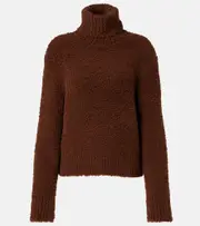 [Self-Portrait] Self-Portrait Wool-blend turtleneck sweater AU 8 brown