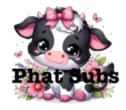 Sublimation Print Pink Bow Cow Ready To Press Heat Transfer