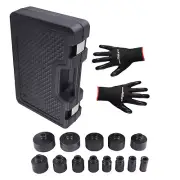 60mm Long & 1/2" Drive Grooved Lock Nuts Socket Set 18-80MM 13pcs