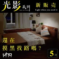 在飛比找Yahoo!奇摩拍賣優惠-免運 床頭片【UHO】5尺雙人 日式收納 床頭片 光影系列