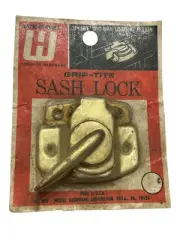 Vintage Window Sash Lock Wessel Hardware Philadelphia Pennsylvania Gold Tone NOS