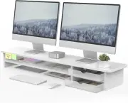 Monitor Stand, Dual Monitor Riser, 42.5Inch Large Desk Computer Monitor Stand Ri