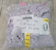 Koala Baby Infant Girls Plush 1-Piece Pram (LAVENDER 3/6 MONTHS)NWT