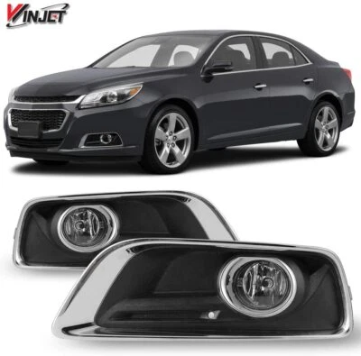WINJET Factory Style R/L Fog Lights CLEAR LENS - Fits 2013-2015 Chevrolet Malibu (for: Chevrolet)