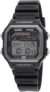 [Casio] WS1600H-1A Black Band Unisex Adult Digital Watch, Grey Dial, 45 × 42.1 × 12.5 mm