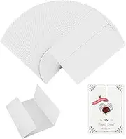 50PCS Pre-Folded Vellum Jackets for Invitations, 5x7inch Vellum Paper Jackets for Wedding Invitations Translucent Vellum Wrap Jackets for Wedding Bridal Shower Baby Shower Birthday Party (White)