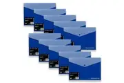 10pc Colourhide A4 Document Wallet Envelope Paper Organiser Rect Classic Blue