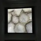 18" White Salt Agate Table Top for Home & Living Room Decorative Furniture Top