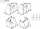 BAILEY Spare Part Feet Kit Bailey P150 Aluminium Platform Ladders SP15-004AZ