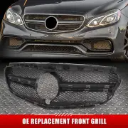 [Diamond Mesh] For 14-15 Mercedes E63 AMG OE Style Front Grille w/ Badge Slot