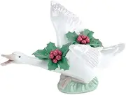 Lladro Flying Duck with Mistletoe Porcelain Figuirine