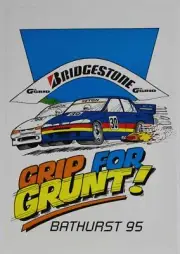 Peter Brock vs Glenn Seton Poster Bathurst 1995 Holden Ford Bridgestone