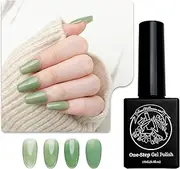Sun&Beam Nails One-Step Gel Polish 3-in-1 | No Base or Top Coat Needed No Sanding UV/LED Compatible Easy Removal 15ml (#27 Sheer Jade Mist)