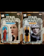 STAR WARS #19, 34 NM (Marvel 2016) LEIA (Bespin) & HAN SOLO (Hoth) Action Figs!