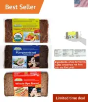 High Fiber German Bread: Organic Three Grain, Pumpernickel & Rye - 3 Flavor Pack