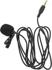 jojofuny Professional Lavalier Microphone for Video Recording Clip Design Compatible with Smartphones Tablets Computers Sound Capture Portable Lightweight