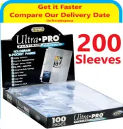 200 ULTRA PRO CARD SLEEVES PLATINUM 9 POCKET PAGES 2 SEALED BOXES AFL POKEMON