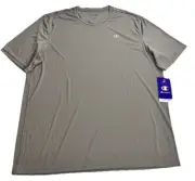 Champion Double Dry Crew Neck Tshirt Mens XL Stone Gray Sport Tee NWT $25