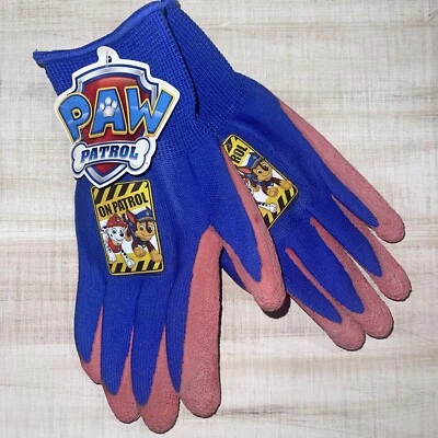 Nickelodeon Paw Patrol Kids Garden Gripping Glove U4 Latex Polyester Pair NWT