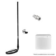 Optus 4G LTE WiFi Router (Huawei E5186) Patch Lead & Bullbar Mount Antenna Bundle