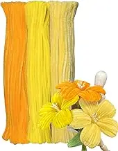Harmoso 300pcs Yellow Pipe Cleaners Bulk - Fluffy Craft Pipe Cleaners for Arts & Crafts, Ideal for Making Flowers, Animals & Decorations (12 x 0.26 inches)
