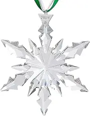 [PHIMAS] 2023 Annual Christmas Ornaments Crystal Snowflake Star - Christmas Tree Ornaments Pendant Crystal Sun Catcher Home Hanging Decor (Champagne 2023)