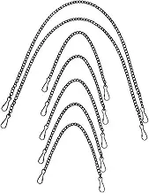 Ciieeo 7Pcs Stained Glass Picture Hanging Chain with Hooks Ornament Chain for Window Decoration Bird Feeders and Flower Pots Versatile Use Malls and Exhibitions