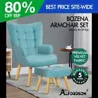 ALFORDSON Armchair Lounge Chair Featherston Replica Accent Chair Couch Blue