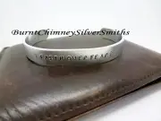 FAITH OVER FEAR Custom Hand Stamped Aluminum or Copper Bracelet Cuff 3/8 X 6"