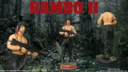 hot Stallone Rambo First Blood Part II 1/3 statue rocky balboa figure toys drago