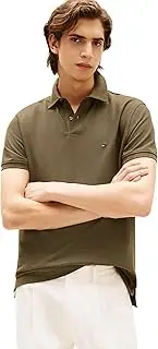 [Tommy Hilfiger] Men's Short Sleeve Polo Shirts in Classic Fit with Stretch and Organic Pique Cotton
