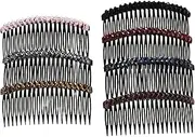 LIFKOME 7Pcs Rhinestone Hair Combs Elegant Hair Styling Tools for Women Durable Hair Side Combs for Party Everyday Use Eye Catching Hair Accessories Mixed Colors