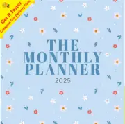 2025 Calendar The Monthly Planner Square Wall Paper Pocket CPB26