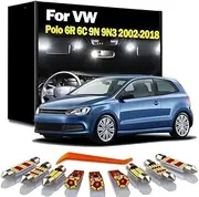 LED Interior Light Kit, For Volkswagen VW Polo 6R 6C 9N 9N3 2002-2018 Dome Map Trunk Vanity Mirror Lamp Car Bulbs