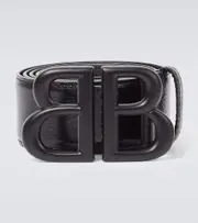 [Balenciaga] Balenciaga Monaco BB leather belt Inch 36 black